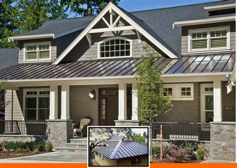 light grey metal roof house color combinations|charcoal color metal roof.